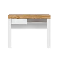 KONZOLOVÝ STOLÍK Hella Biela a drevo - biela, kompozitné drevo (40/106/82cm) - Petits-meubles