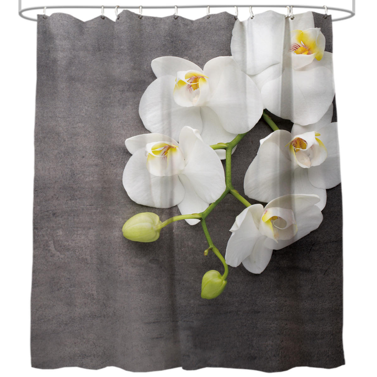 DUSCHVORHANG Pretty 180 x 200 cm - Grau, Textil (180/200cm) - Sanilo