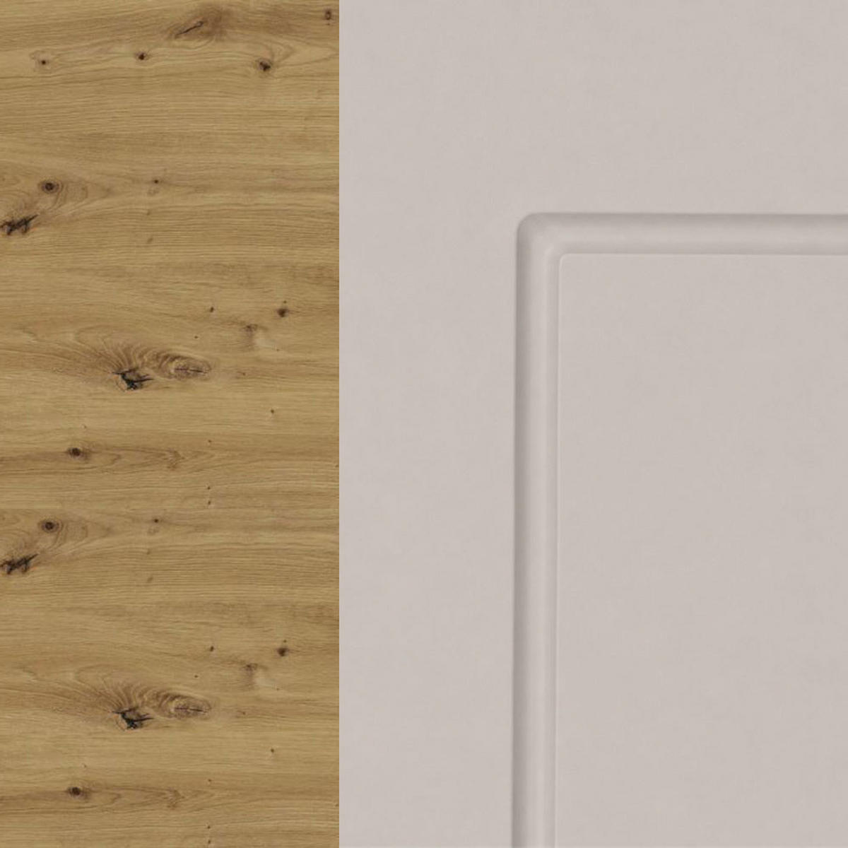 KÜCHENHÄNGESCHRANK Kvantum W2/20 Eiche Artisan / Kaschmir Matt 20 / 32,5 / 72cm - Kaschmir/Eiche Artisan, Holz/Holzwerkstoff (20/72/32.5cm) - Feldmann-Wohnen