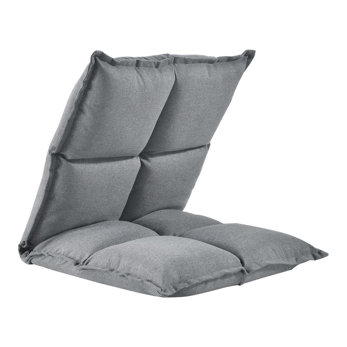 BODENSTUHL-SET 2 TLG. Deinze - Hellgrau, Textil (110/11/55cm) - [en.casa]