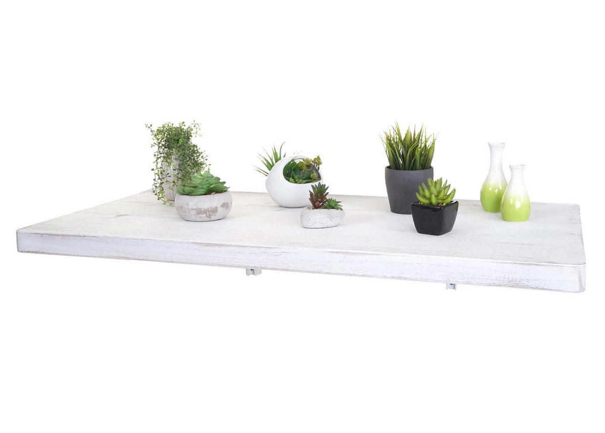 WANDTISCH KLAPPBAR rechteckig Reinweiß - Weiß, Holz (120/20/60cm) - MCW