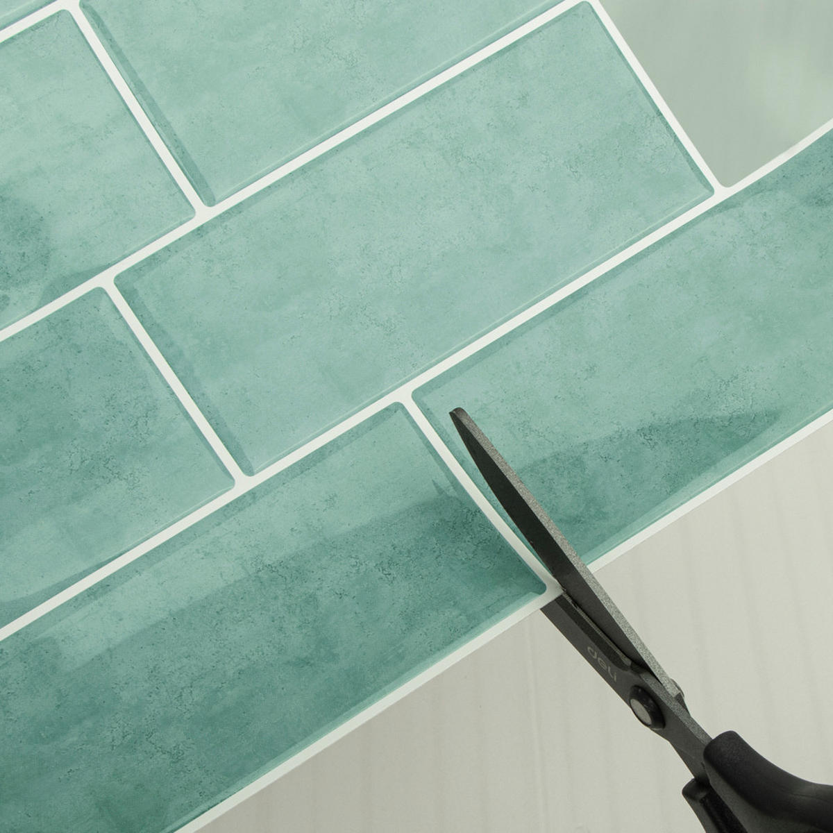 FLIESENAUFKLEBER 1 Stück 29,2 x 21,2 cm Selbstklebende Fliesen - Oliva Verde - Türkis/Grün, Kunststoff (21.2/0.12/29.2cm) - Mazovia