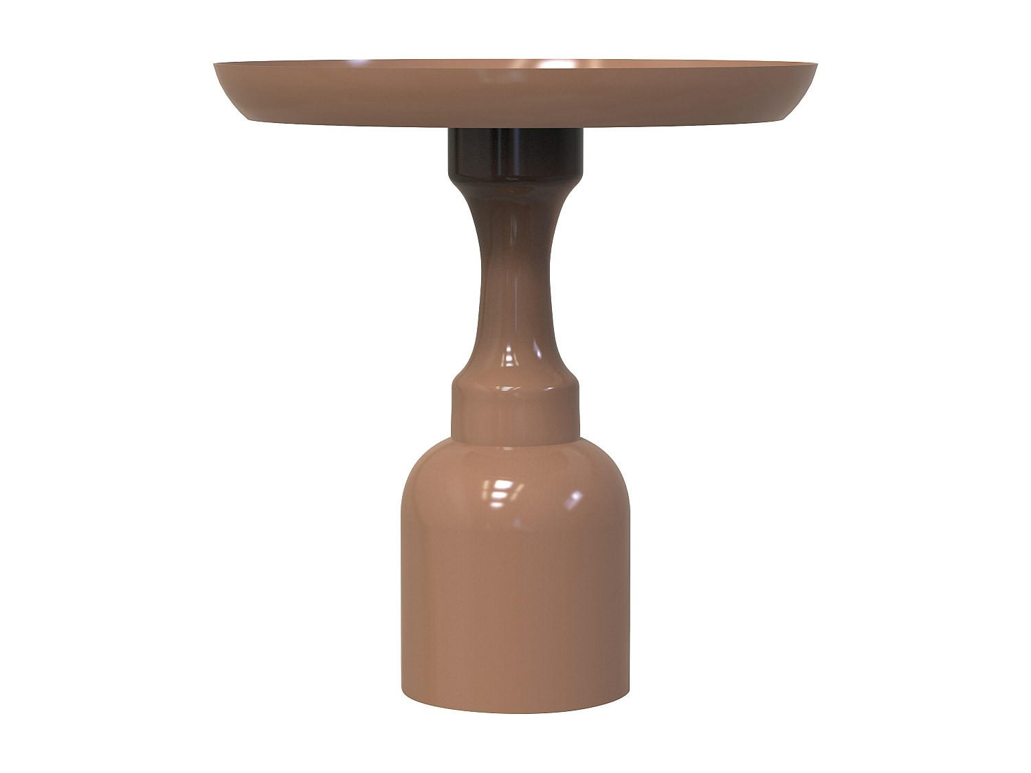 BEISTELLTISCH - 40 cm x 40 cm - metall - braun, taupe Kyresa - Taupe/Braun, Metall (40/40/45.5cm) - Vente-Unique