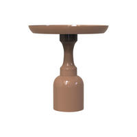 BEISTELLTISCH - 40 cm x 40 cm - metall - braun, taupe Kyresa - Taupe/Braun, Metall (40/40/45.5cm) - Vente-Unique