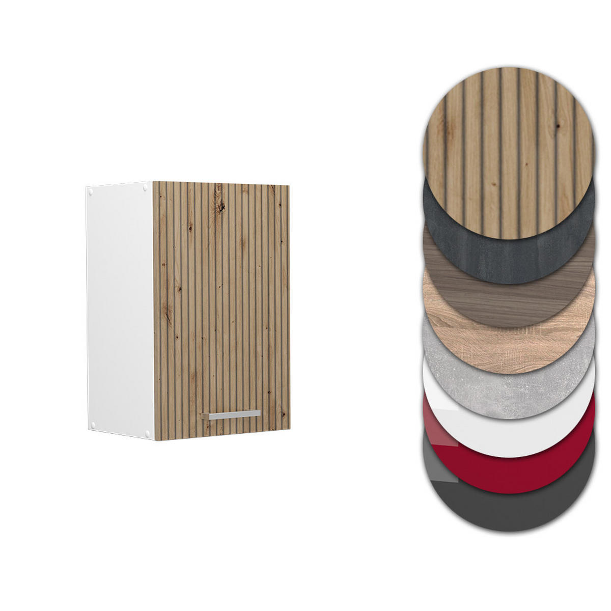 HÄNGESCHRANK R-Line Artisan-Eiche 40 cm - Weiß/Eiche Artisan, Holzwerkstoff (40/60/31cm) - Vicco