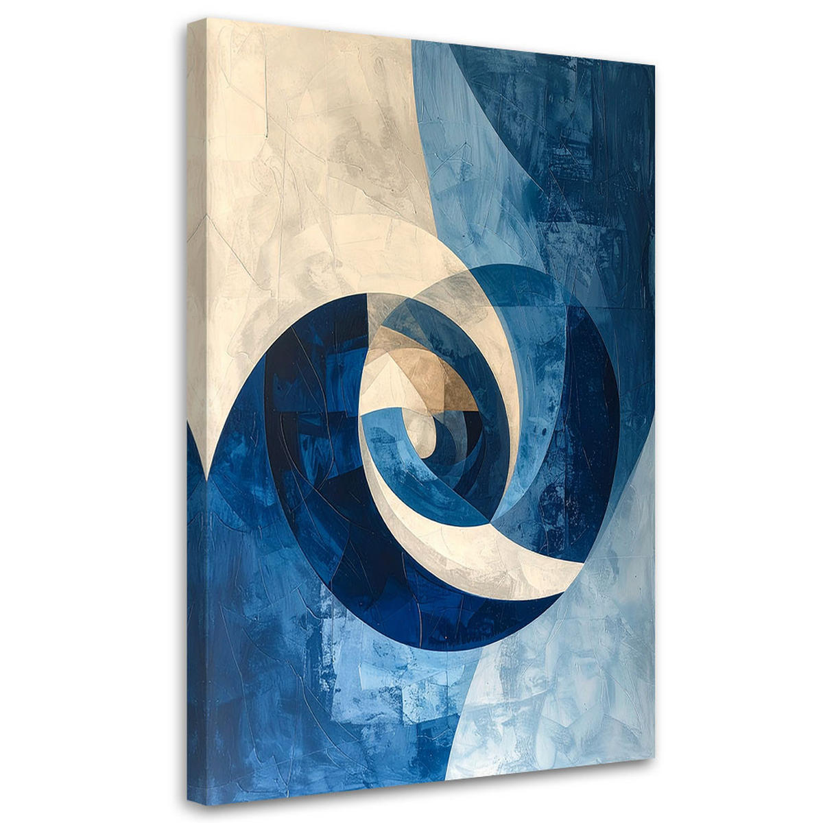 LEINWANDBILD Abstraktion 70x100cm - Blau, Textil (70/100cm) - Feeby