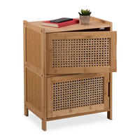 BEISTELLSCHRANK - Hellbraun, Holz/Holzwerkstoff (42/56/30cm) - Relaxdays