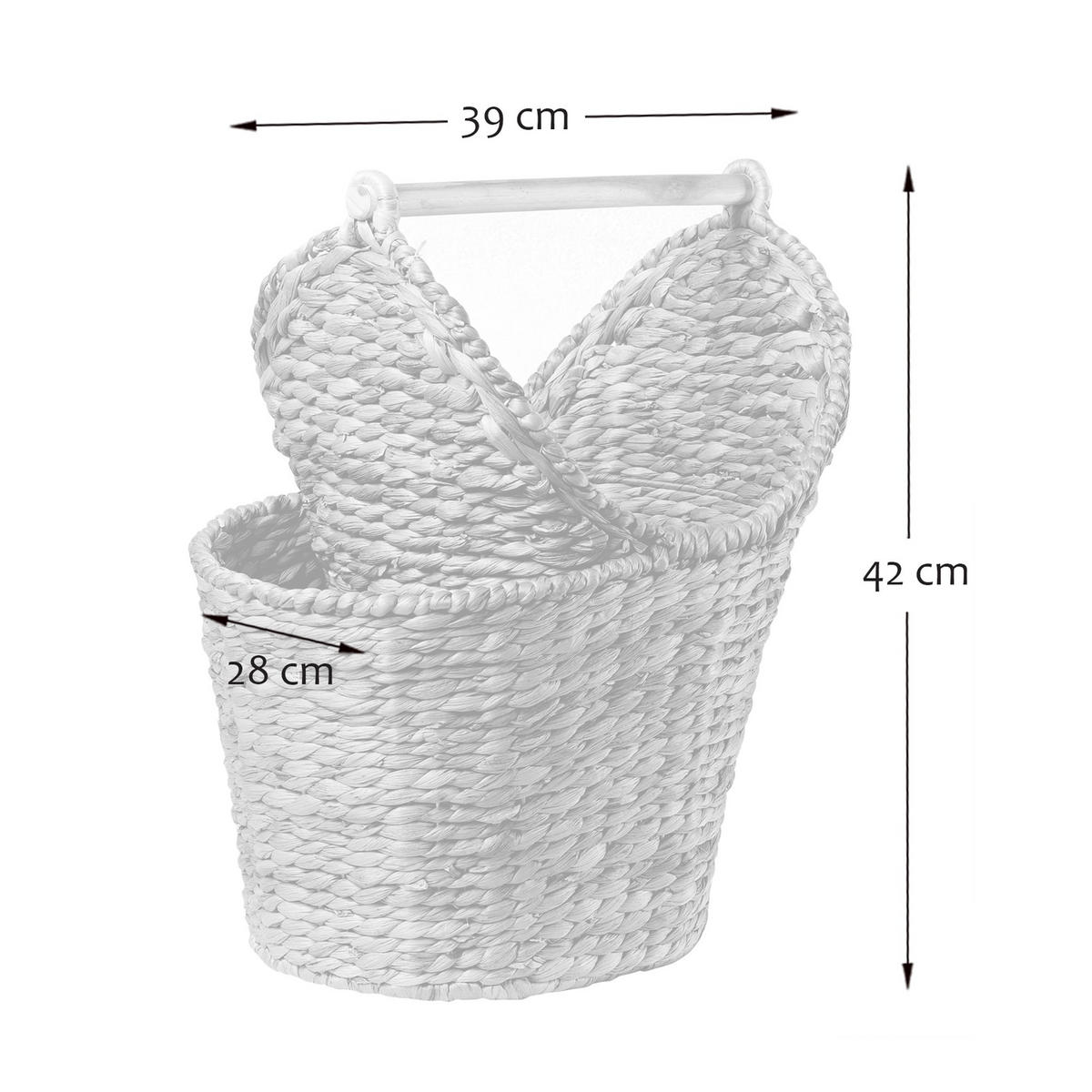 AUFBEWAHRUNGSKORB für Toilettenpapier aus Wasserhyazinthe - Höhe 42 cm - Apfelbaumfarben, Naturmaterialen (15/15/50cm) - Calicosy