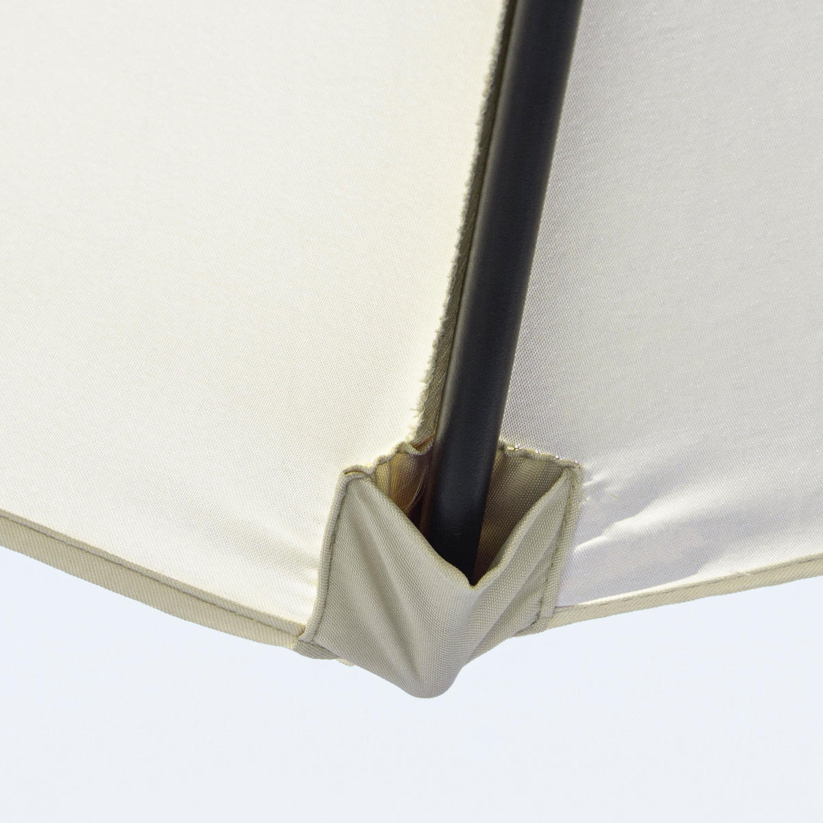 SONNENSCHIRM Ø2,6 m Kurbel beige - Beige, Metall (260/260cm) - LEBENLANG