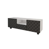 LOWBOARD VIRA-S 140x40x41 cm - Weiß / Schwarz - Schwarz, Holzwerkstoff (140/50/41cm) - ALTDECOR