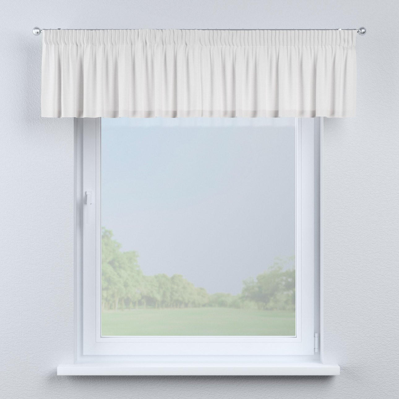 KURZGARDINE Leinen mit Kräuselband, elfenbein, 260x40 cm - Weiß, Textil (260/40cm) - Dekoria
