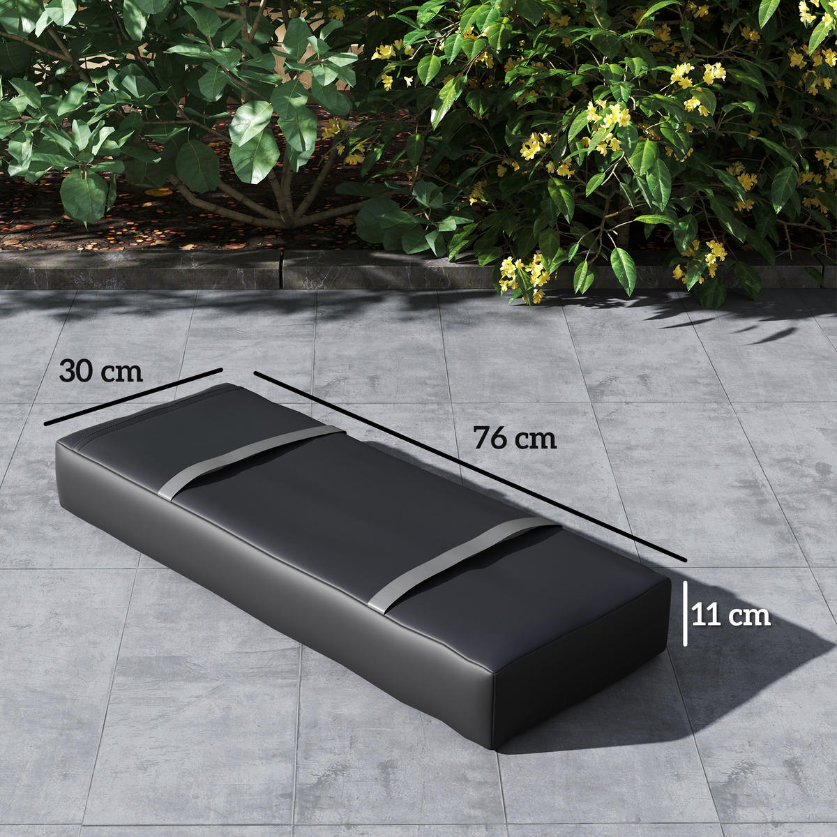 SANDSÄCKE für Sonnenschirm auffüllbar bis 25 kg - Schwarz, Textil (30/76cm) - Outsunny