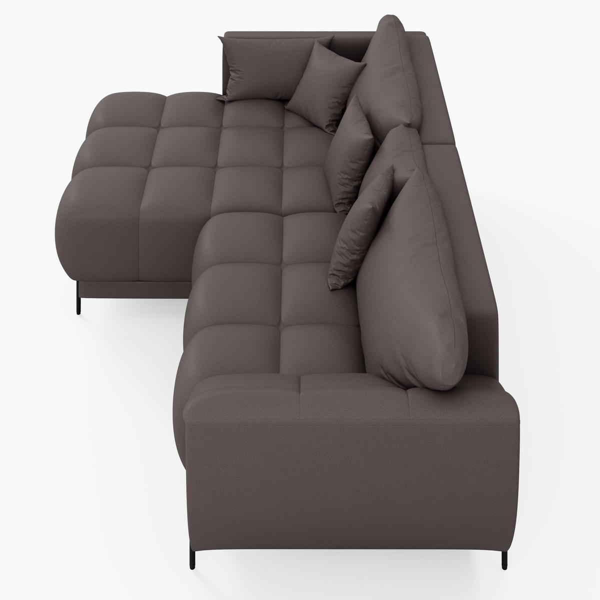 ECKSOFA LEGRO Links Schwarz Velours Pet Friendly L-Form Couch mit Schlaffunktion & Bettkasten - Schwarz, Holz (180/285cm) - Barchello