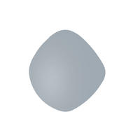 SPIEGEL Organic Round Grau 40/1.5/40 cm - Grau, Glas (1.5/40/40cm) - Present Time