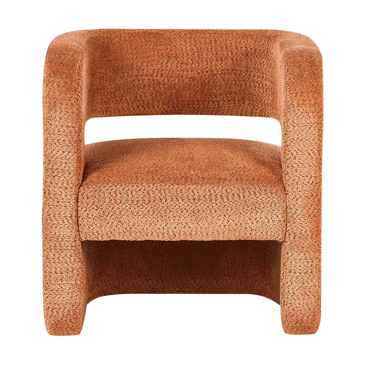 SESSEL Chenillegewebe Orange Vidsel - Orange, Textil (76/78/60cm) - Beliani