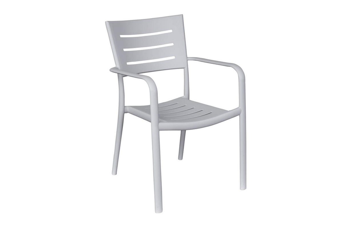 STAPELSTUHL Moroni 56x53x79 cm, Kunststoff, Grau - Grau, Kunststoff (53/79/56cm) - dasmöbelwerk