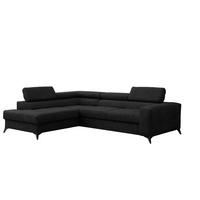 ECKSOFA Schlafsofa Amadeo In Anafi - Schwarz, Holzwerkstoff/Textil (271/202cm) - Fun Möbel
