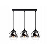 PENDELLEUCHTE MASUR - Transparent/Anthrazit, Glas/Metall (15/60/80cm) - kiki design