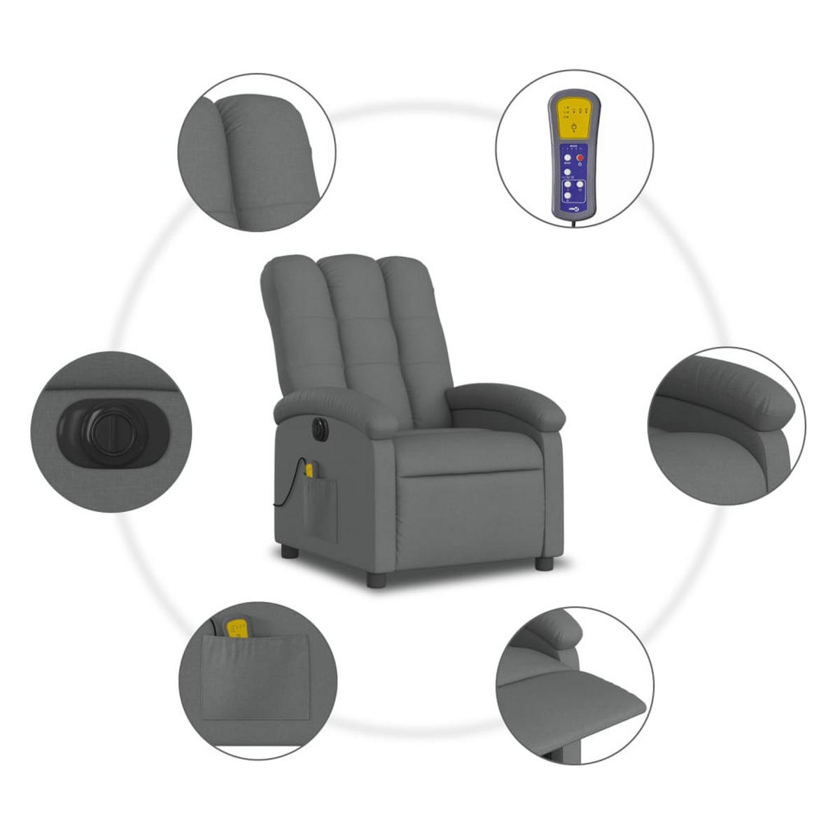MASSAGESESSEL Loy - Grau, Metall (70/101/93cm) - Nettlife
