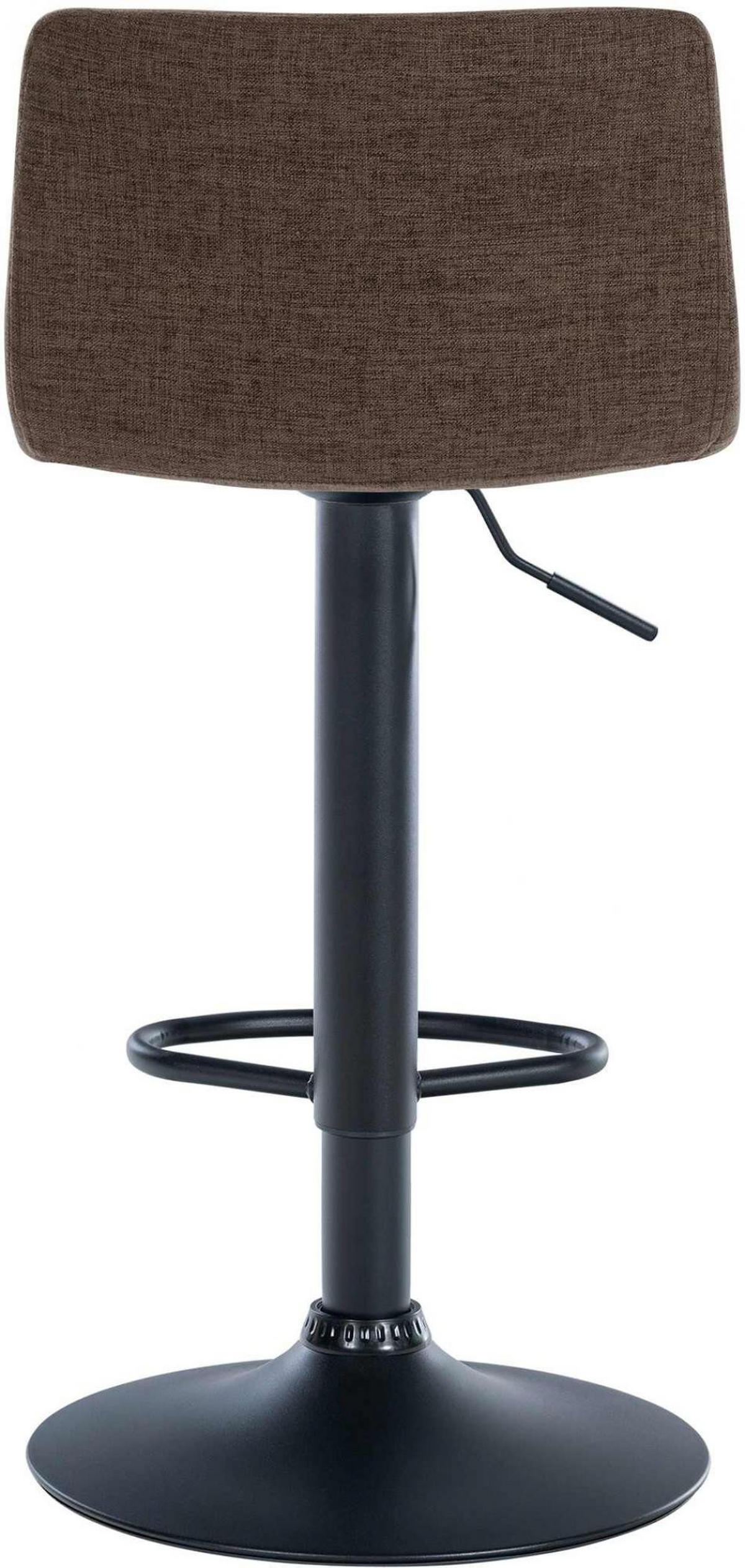 BARHOCKER 2er Set Stoff braun - Schwarz/Braun, Textil/Metall (39/84/36cm) - CLP