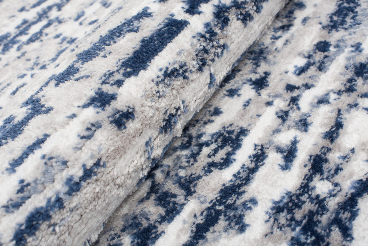 TEPPICH SKY Blau Grau 80/150 cm - Blau/Grau, Kunststoff (80/150cm) - Tapiso