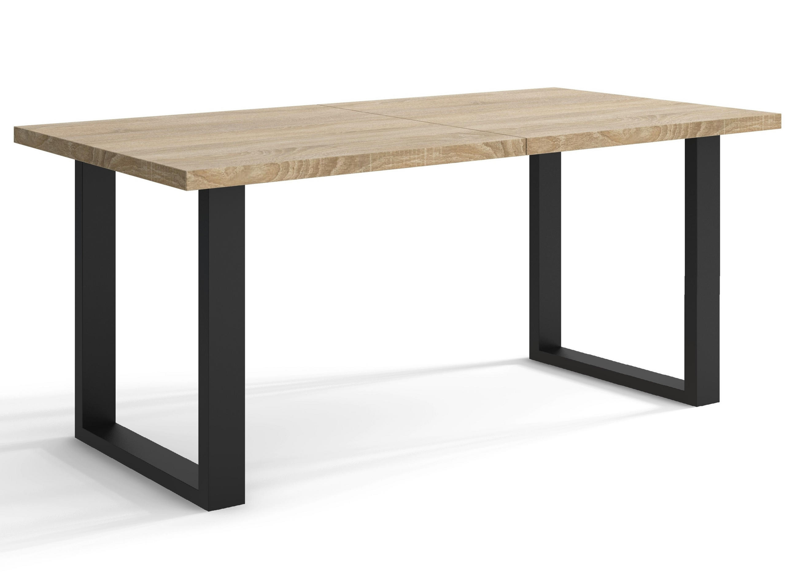 TISCH Sonoma Eiche Timi Ausziehbar 90/160 cm - Multicolor/Schwarz, Holzwerkstoff (160/90/76cm) - Sepro Meble