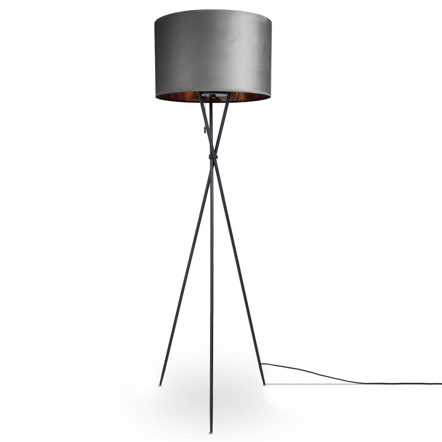 STEHLEUCHTE Kate Fl - Grau, Metall (48/48/177.5cm) - Paco Home