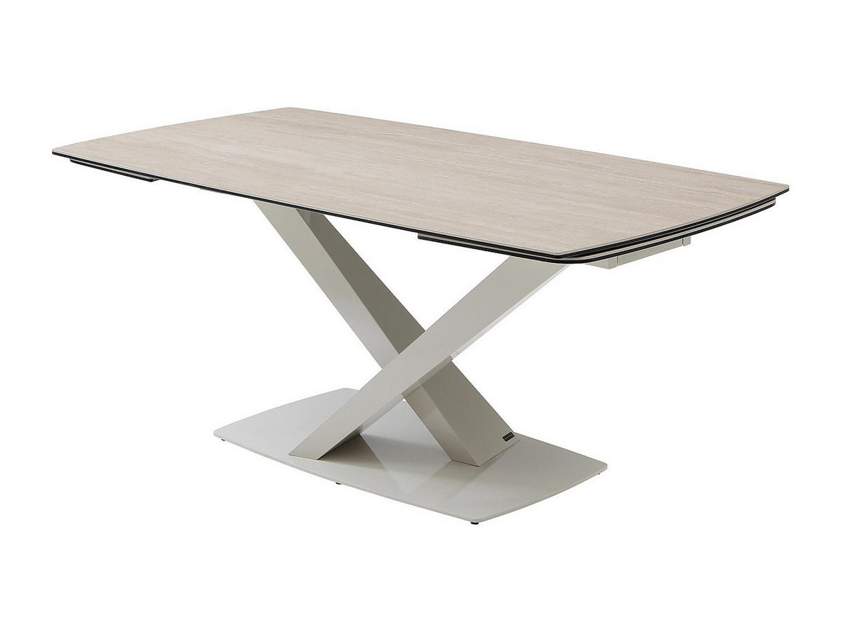 ESSTISCH - 6 Personen, 8 Personen, 10 Personen - Keramik, Glas - Beige - MALATA - Beige, Glas/Keramik (90/220/76cm) - Vente-Unique