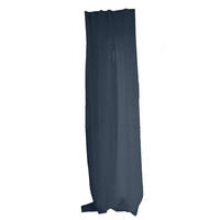 SCHLAUFENVORHANG reines Leinen mit verdeckten Schlaufen tiefsee-blau 135/245 cm - Dunkelblau, Naturmaterialien (135/255cm) - beties Heimtextil