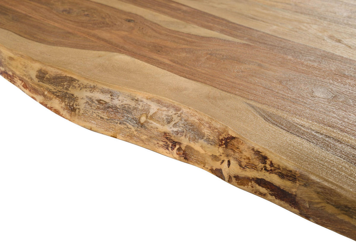 BAUMTISCH Sheesham 200x100x76 natur sandgestrahlt / Mikado-Beine anthrazit matt FREEFORM 5 - Braun, Holz (100/200/76cm) - Massivmoebel24