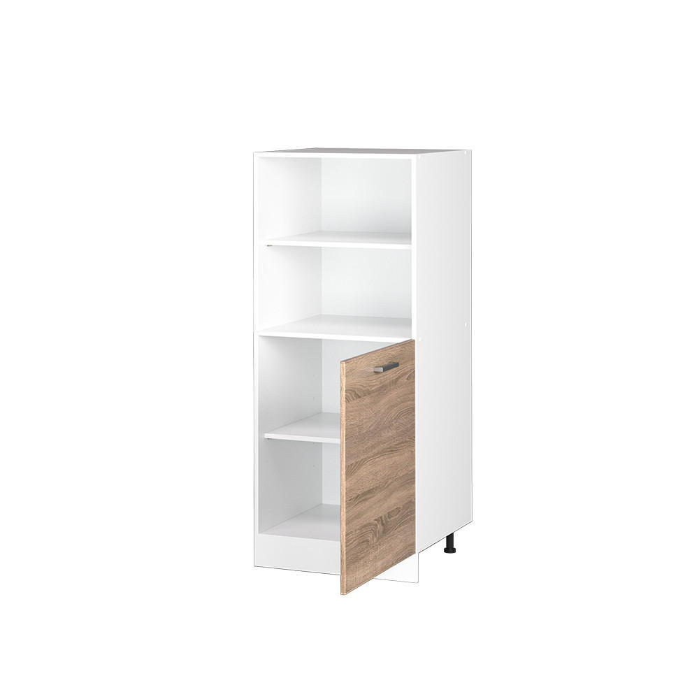HERDUMBAUSCHRANK R-Line Sonoma 60 cm - Weiß/Sonoma Eiche, Holzwerkstoff (60/143/57cm) - Vicco