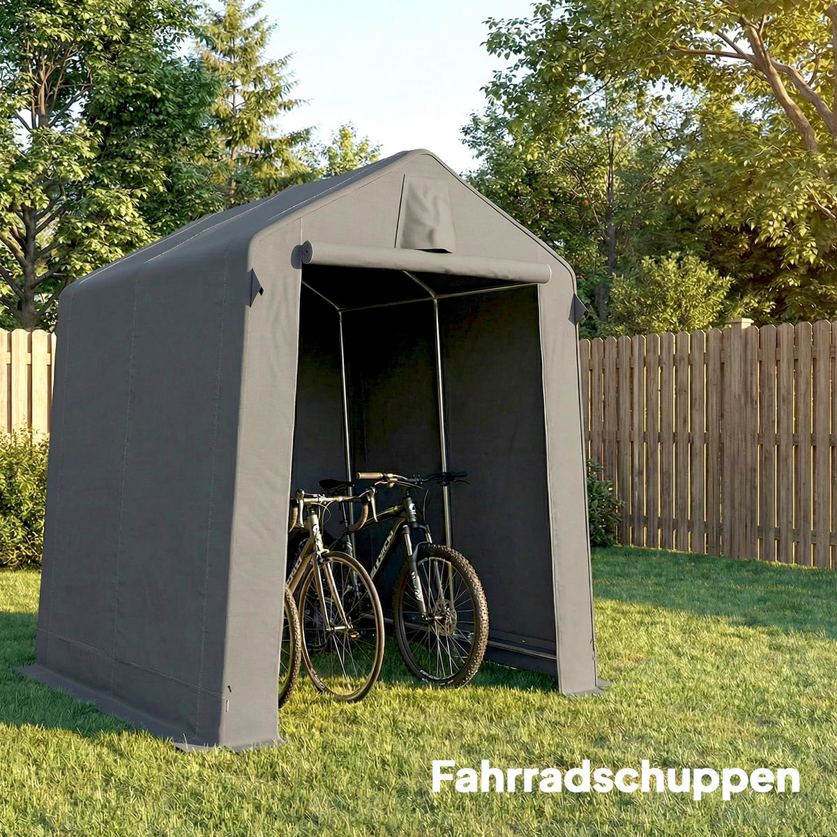 GARAGENZELT Polyester verzinkter Stahl Dunkelgrau - Dunkelgrau, Metall (190/220/230cm) - Outsunny