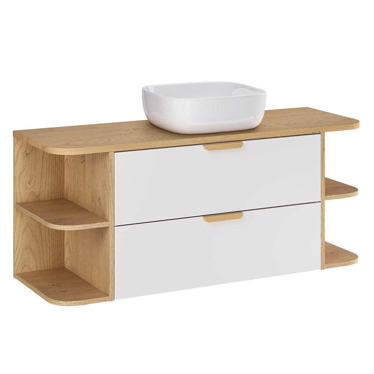 WASCHTISCH 120.4cm Oria Weiß - Weiß, Holzwerkstoff (120.4/50/45.8cm) - Petits-meubles