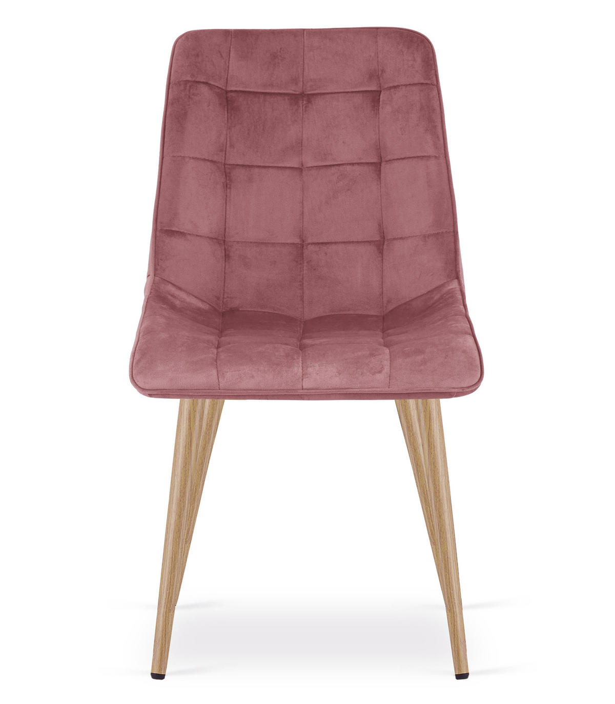 STUHL Dunkelrosa 49x60 cm SPLIT Samtbezug - Dunkelrosa, Metall (49/56/60cm)
