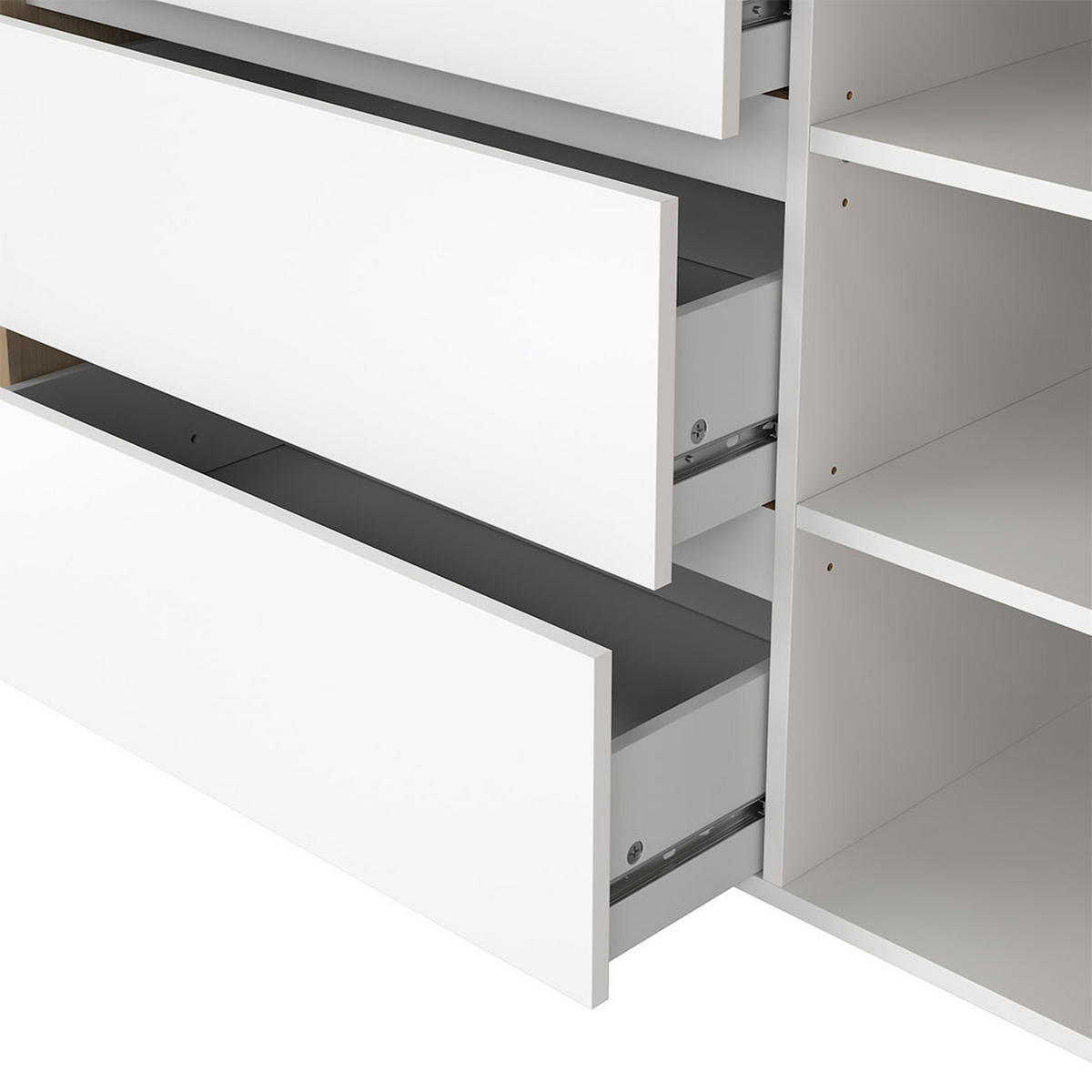 KOMMODE, Next, Weiß, Holzwerkstoff, 119 x 48 x 84 cm - Weiß, Holzwerkstoff (119/84/48cm) - ebuy24