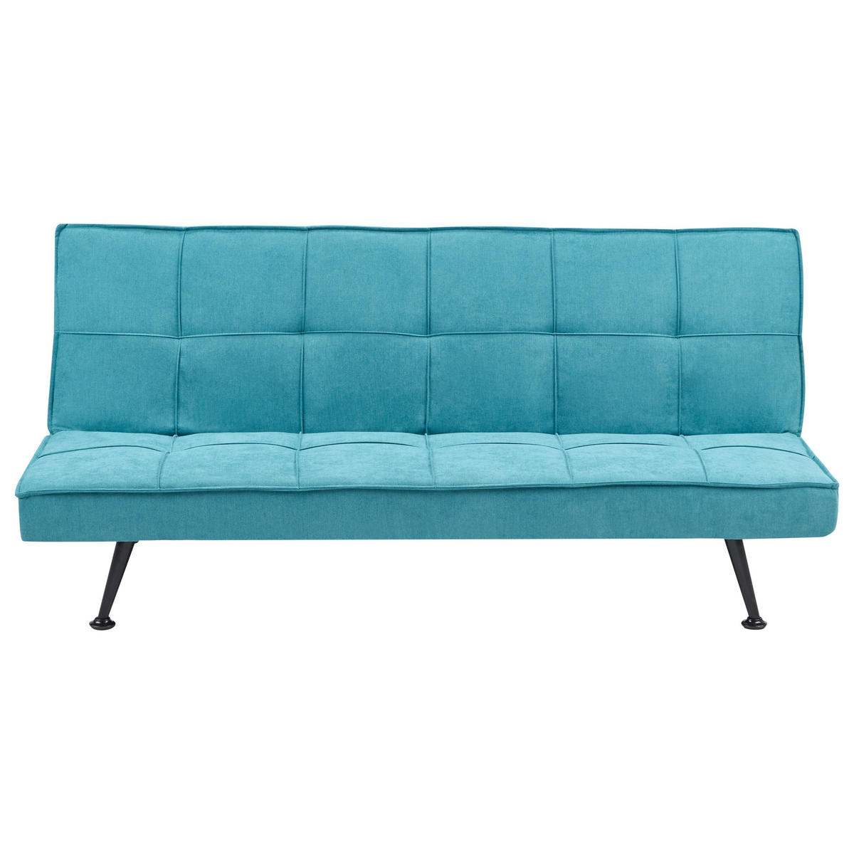 SCHLAFSOFA 168/105 cm Seeblau Hasle - Schwarz/Hellblau, Textil (168/75/88cm) - Beliani