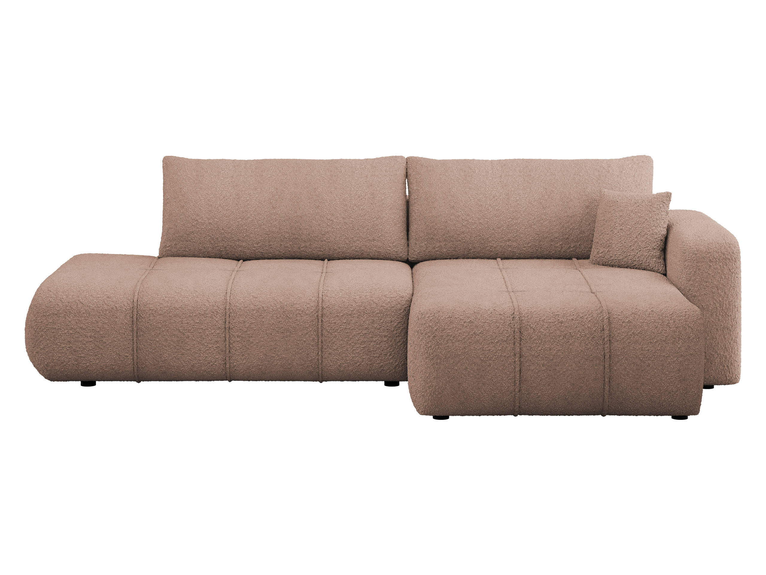 Mirjan24 Ecksofa Hellbraun 262x145 cm