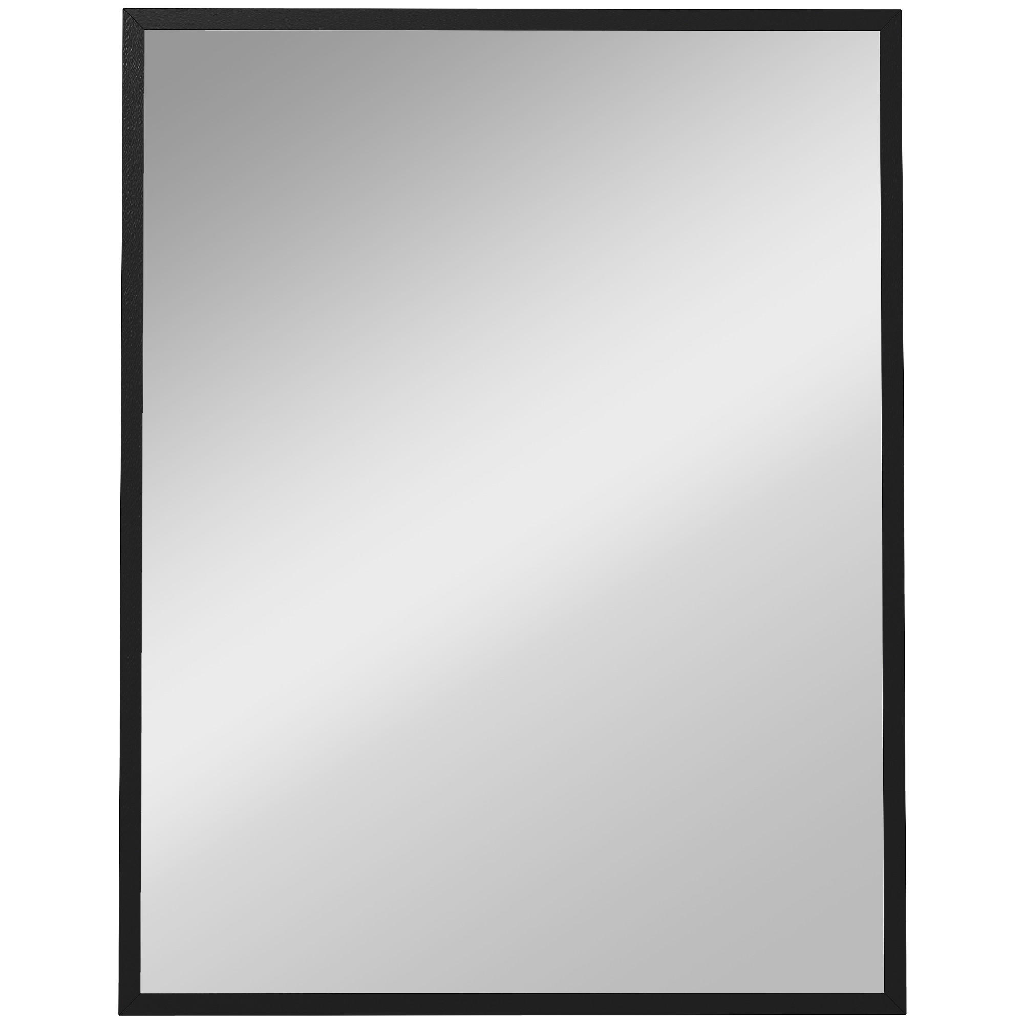 WANDSPIEGEL MDF Glas Schwarz - Schwarz, Holzwerkstoff (2/90/70cm) - HOMCOM