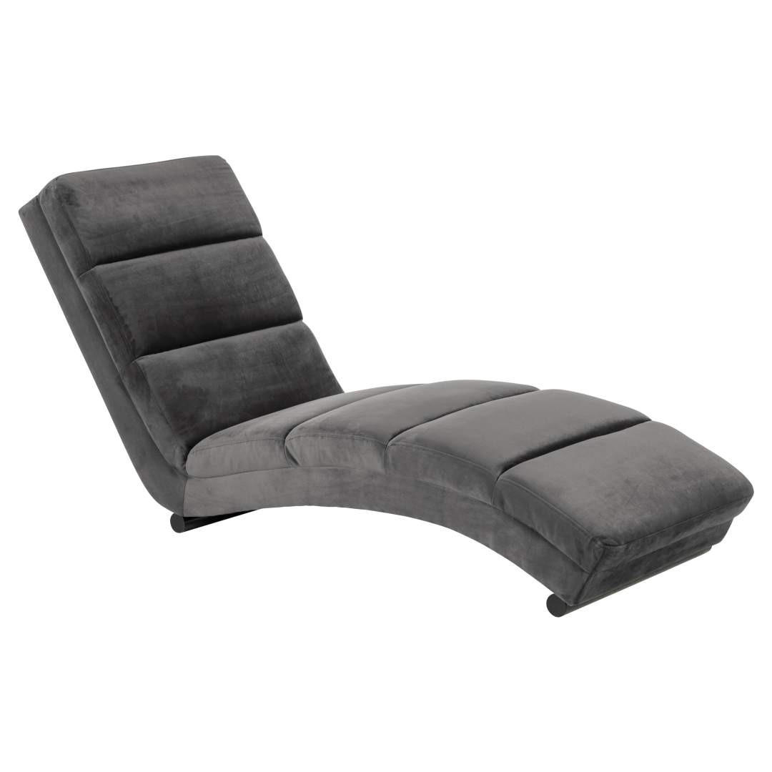 SCHÄSLONG Slinky 60 x 170 x 82 cm – grå - Grå, Textil/Metall (60/82/170cm) - ebuy24