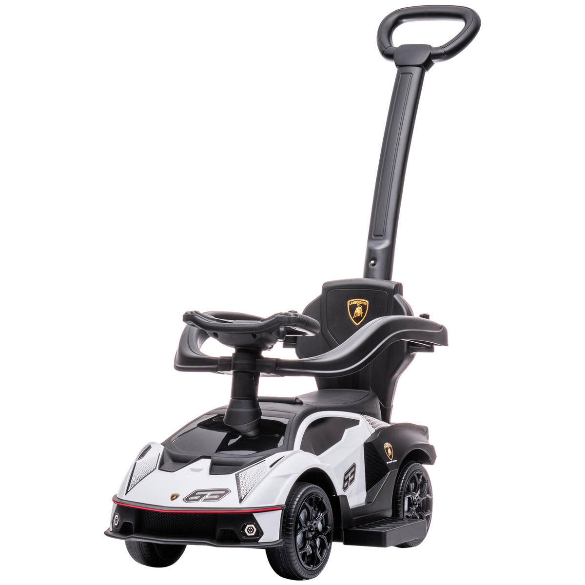 RUTSCHFAHRZEUG DE-16961 Lamborghini Essenza SCV12 mit Schiebegriff Weiß - Weiß, Kunststoff (86.5/40/89.5cm) - ComfortXL