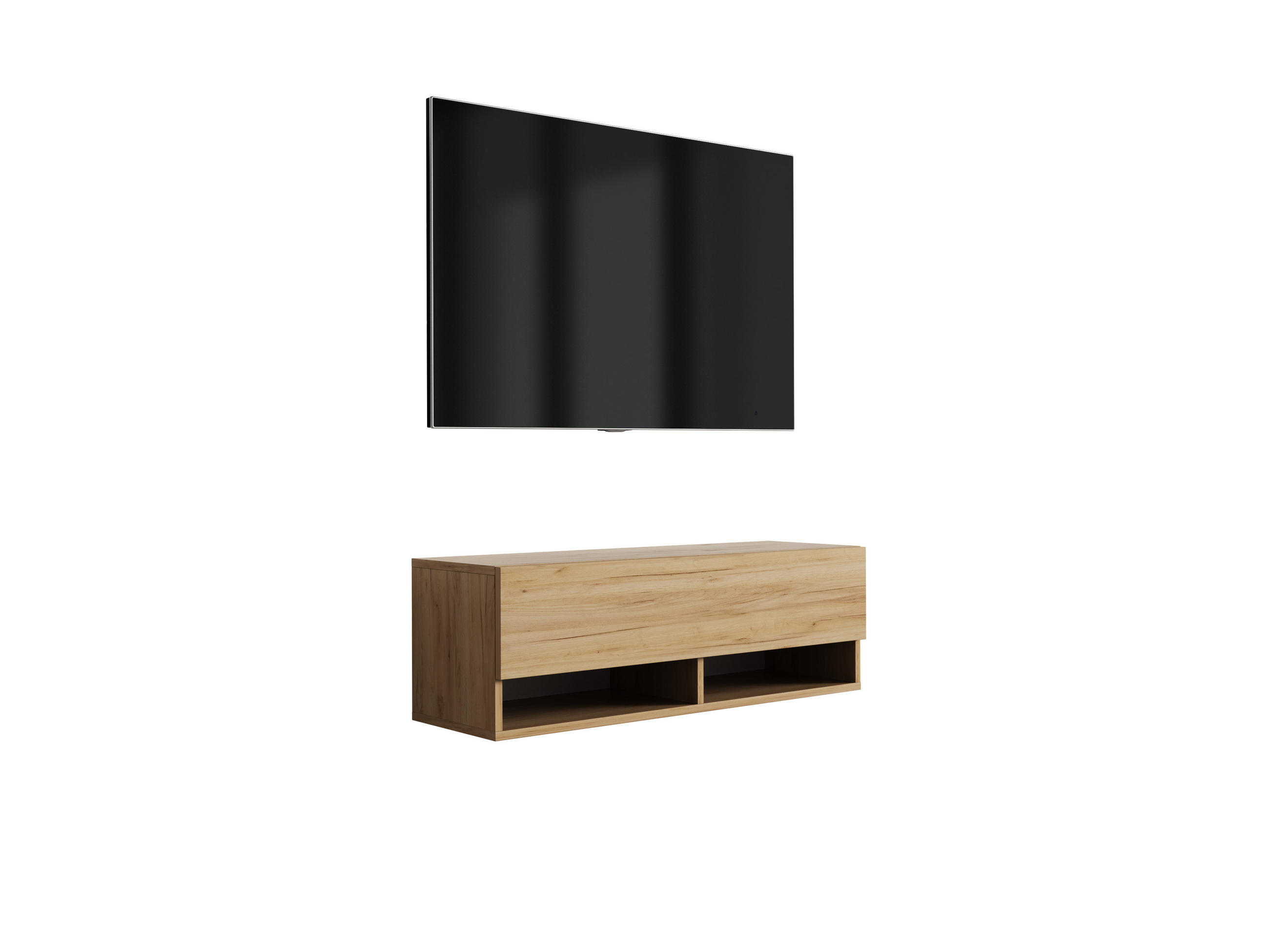 TV-LOWBOARD 100 cm Eiche Craft, 100 × 32 × 34 cm - Braun, Holzwerkstoff (100/33.6/32cm) - 3XE LIVING
