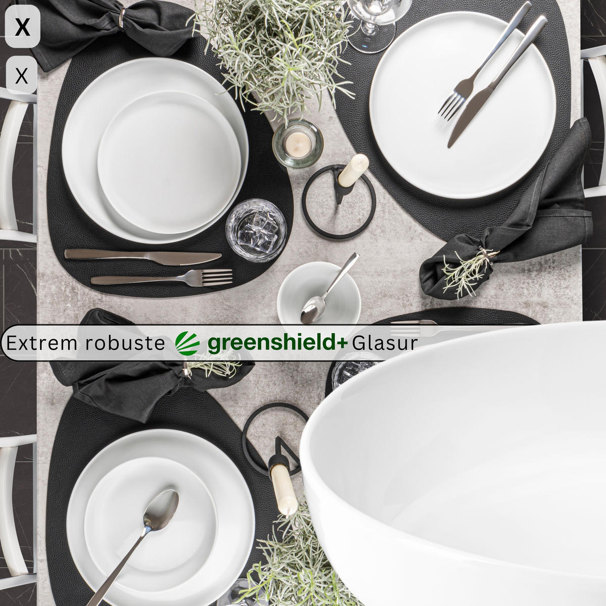 PASTASCHALEN MARLO - 6 teilig aus Porzellan - Weiß, Keramik (22cm) - Sänger