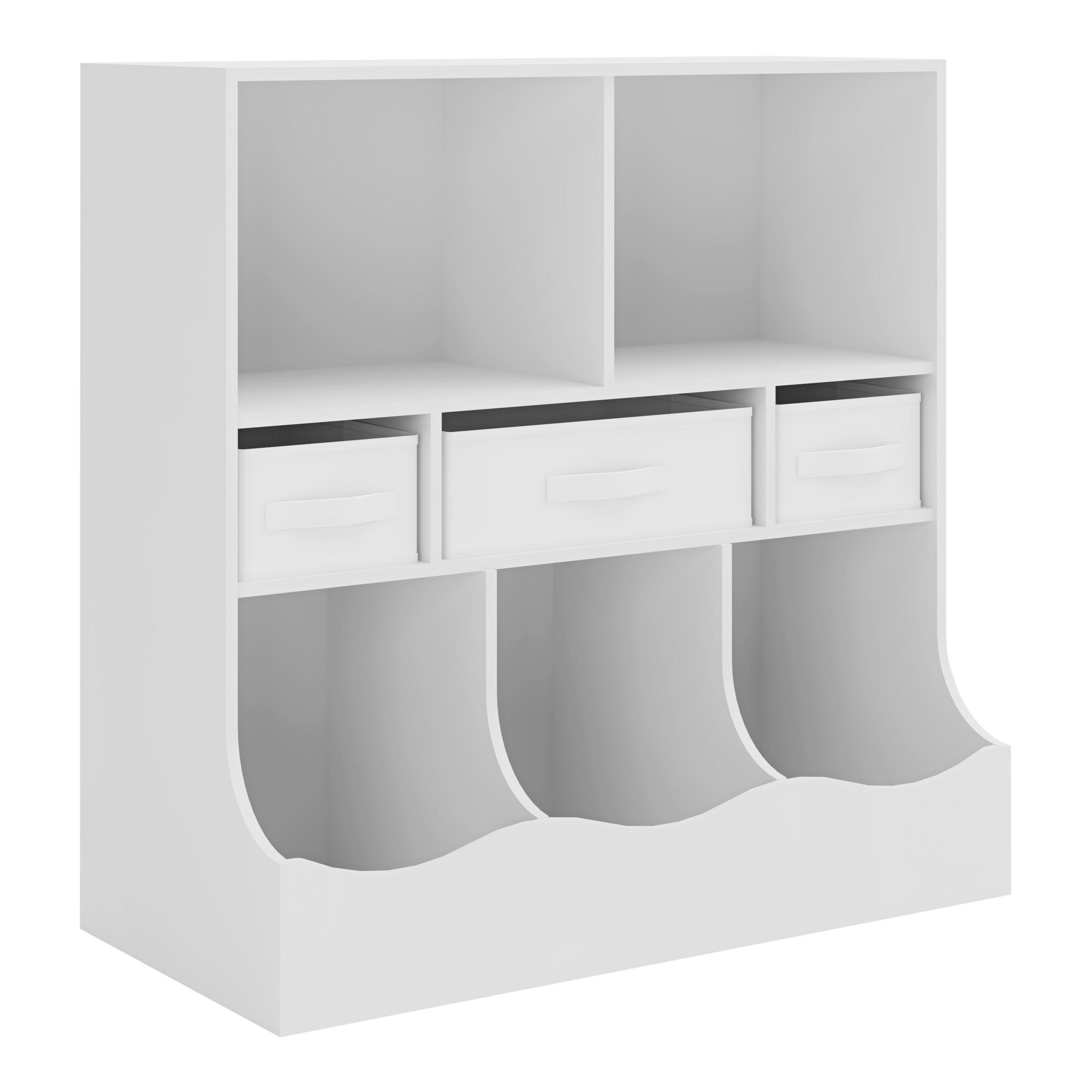 KINDERREGAL Vastesa - Weiß, Holzwerkstoff/Kunststoff (80/75/40cm) - [en.casa]