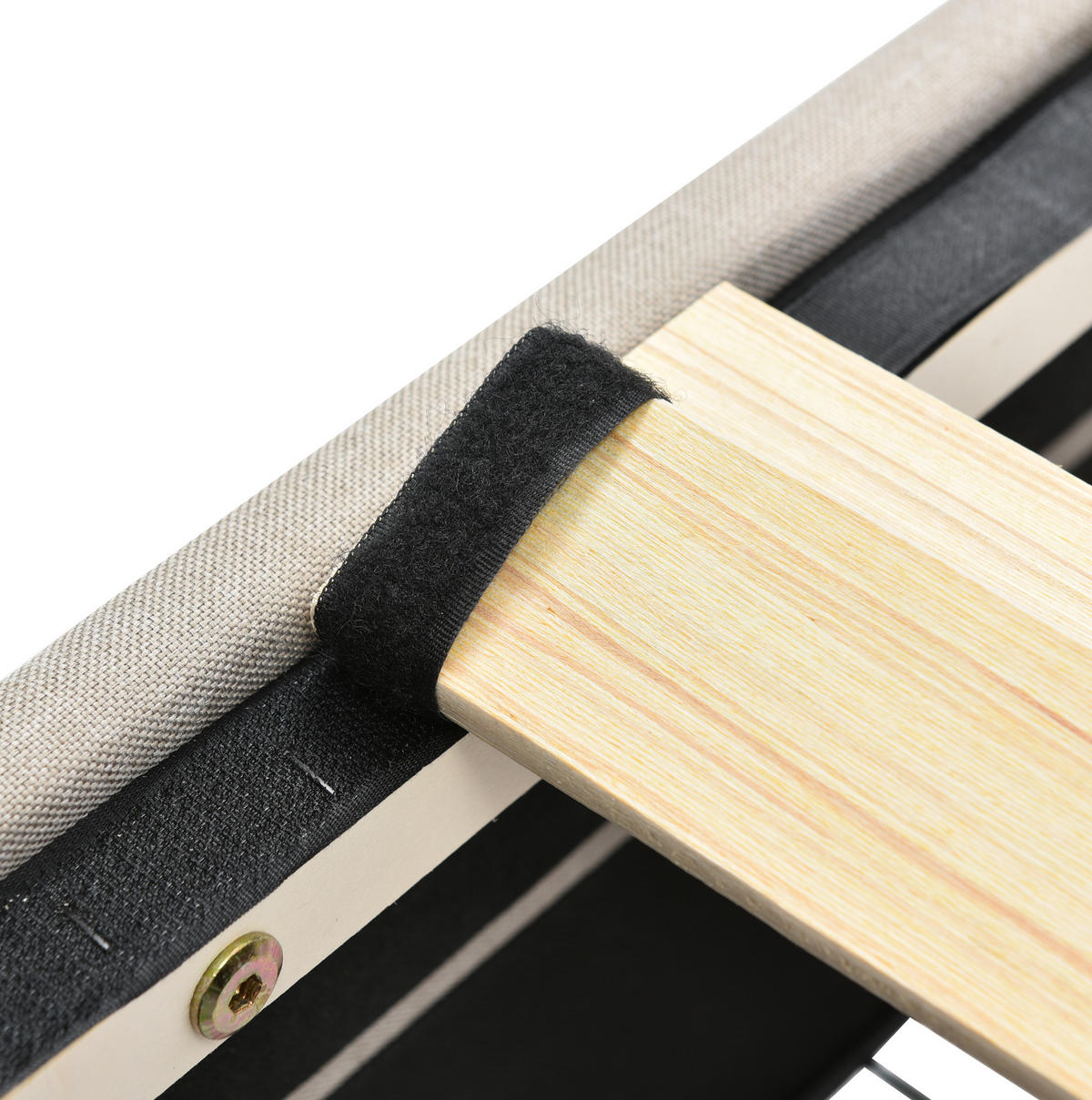 BETT mit 2 Schubladen 90x200 cm höhenverstellbares Kopfteil Natur - Beige, Holz (90/200cm) - Meubliv