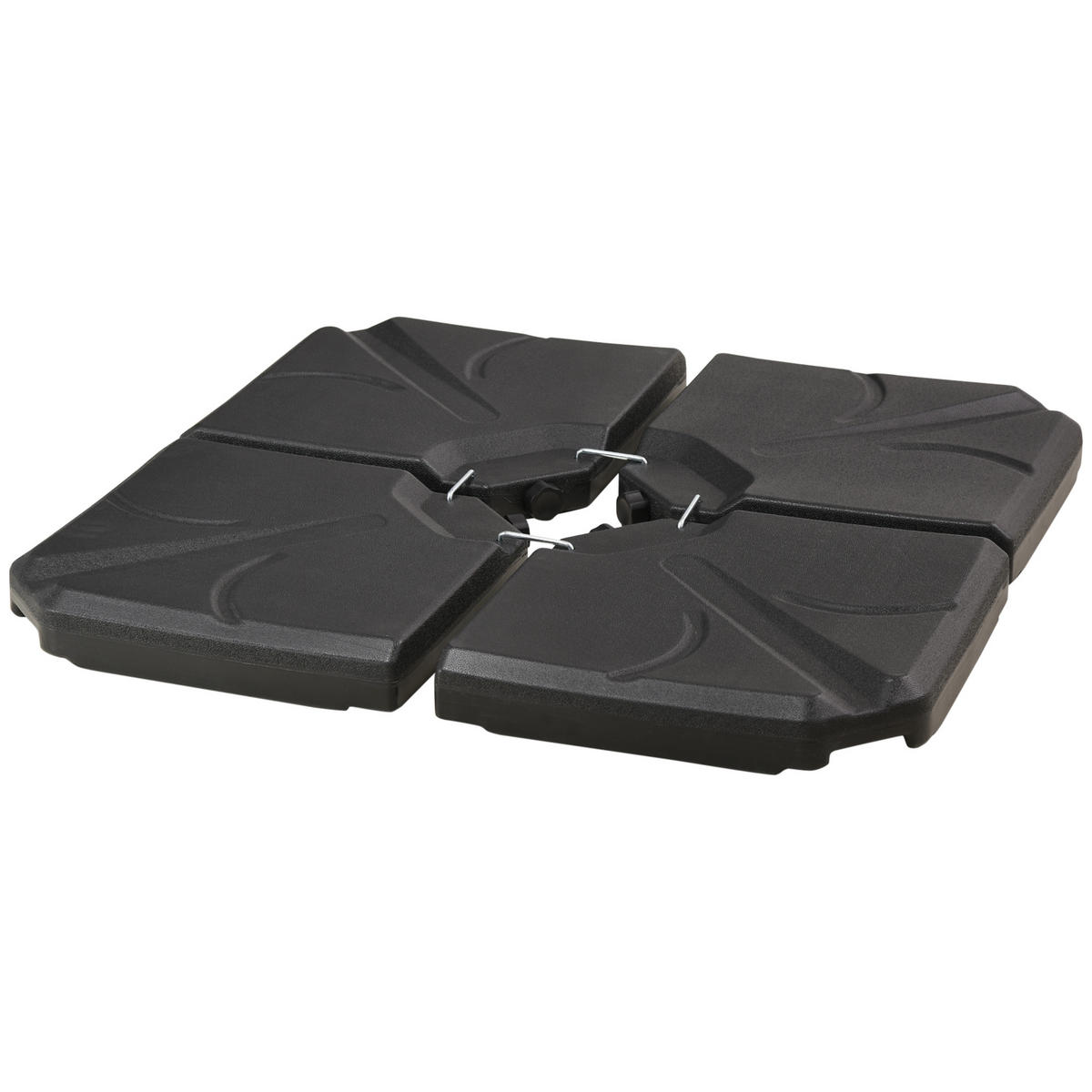 BESCHWERUNGSPLATTEN Schwarz 4er-Set 103/103/8,3 cm - Schwarz, Kunststoff (103/103cm) - PANGIVO