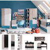 JUGENDZIMMER Space Set C 6-teilig - Schwarz-Eiche-Beige - Eichefarben/Beige, Holzwerkstoff (80/190/50cm) - QMM TraumMöbel