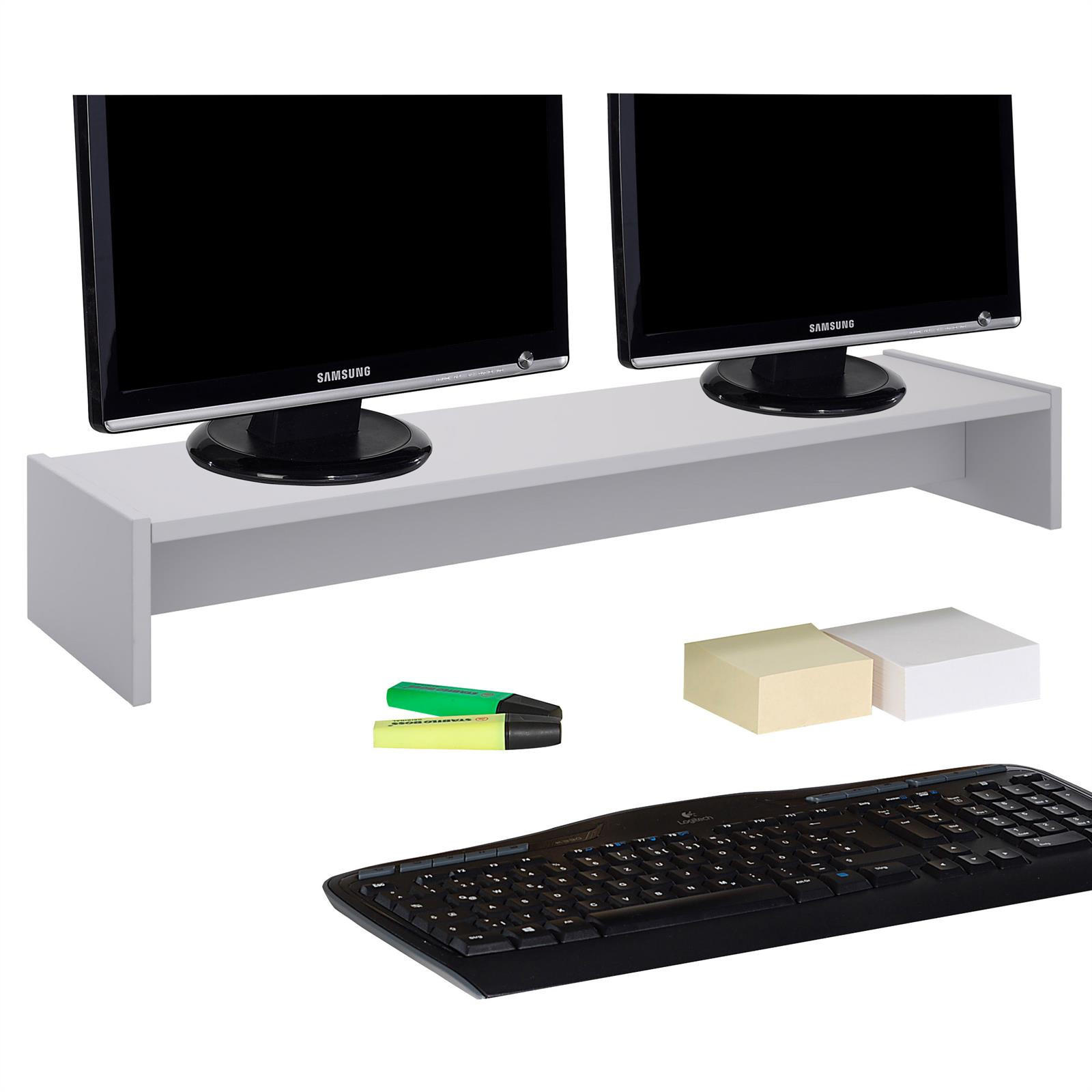 MONITORSTÄNDER ZOOM - Hellgrau, Holzwerkstoff (27/100/15cm) - CARO-Möbel