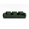 SOFA modular Bloom aus strukturiertem Stoff moosgrün 4 Sitzplätze - Salbeigrün, Textil (106/95/332cm) - Micadoni