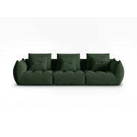 SOFA modular Bloom aus strukturiertem Stoff moosgrün 4 Sitzplätze - Salbeigrün, Textil (106/95/332cm) - Micadoni