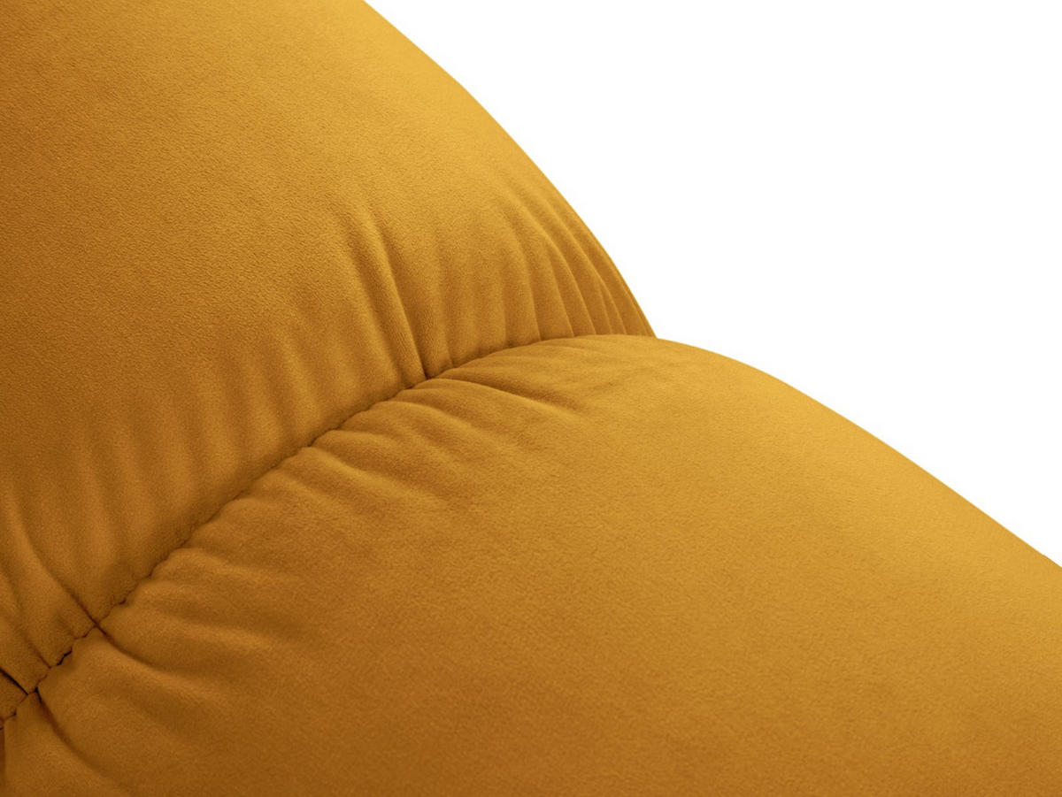 POUF Bellis aus Samt gelb - Gelb, Textil (94/39/94cm) - Micadoni